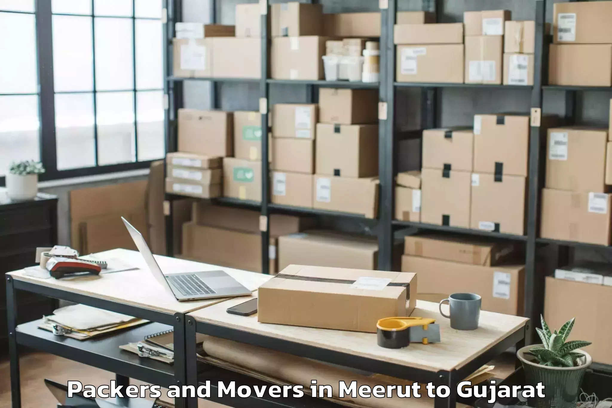 Affordable Meerut to Kodinar Packers And Movers